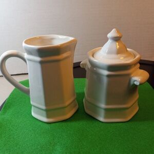Pfalztgraff White Cream and Sugar Cottagecore Kitsch Grandmacore Countrycore